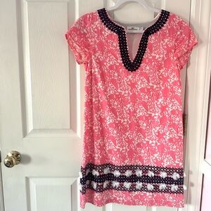 Vineyard Vines Pink and White Shift Dress